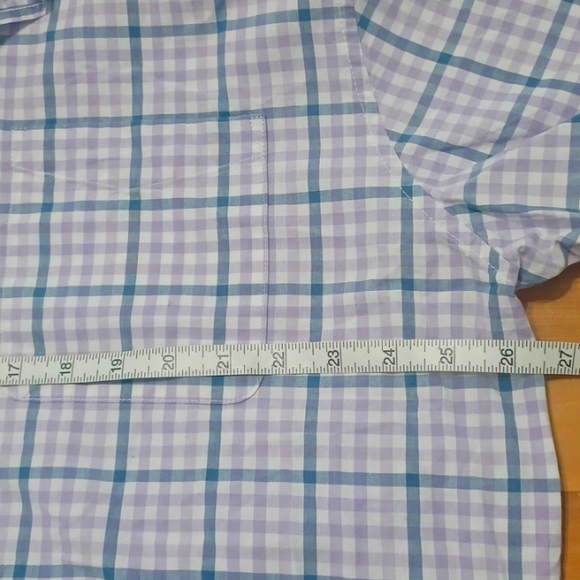 NWT Men's XXL purple & bluish gingham shirt - Picture 3 of 5